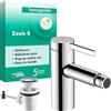 hansgrohe Zesis S - Rubinetto per bidet con scarico, Miscelatore monocomando per bidet risparmio idrico (EcoSmart) con altezza bocca 83 mm, cromo, 74200000