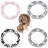 CZXCV 4 elastici per capelli con strass, elastici per coda di cavallo, set di accessori per capelli per donne e ragazze, elastici per capelli decorativi