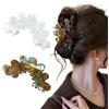 Ypkia 2 fermagli per capelli con petali, grandi fermagli per capelli in acetato, eleganti fermagli per capelli spessi e sottili