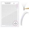NAGARAKU 6D Volume Ciglia Extension 320 Fans Prefabbricate Gambo Lungo Ventagli Base Sottile A Punta Ciglia Finte Ciuffetti Fluffy Soffici Naturali Premade Fans Nere 16 Righe Box XL(0.07 D 13mm)
