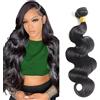 Tuheerst Body Wave Human Hair Bundles Natural Black Menschliches Haar Extension Capelli Human Hair Extensions Minimal Shedding Double Weft Remy Hair 1 Bundle Total 100g 16 Inch