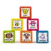 TRENDHAUS 601438 autoinchiostranti per Insegnanti, 6 timbri motivazionali Colorati con Motivi di Animali, 3 cm x 3 cm x 2 cm, Multicolore, 8x2,2