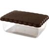 Snips |Contenitore Porta Biscotti |Coperchio Salva Freshezza | Colore Marrone | 2,70 LT | 24,5x18,5x9,5 | Made in Italy | 0% BPA e phthalate free
