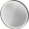 Duravit L-Cube Miroirs avec éclairage, rond, LED 18W, 700x700x67mm, graphite aluminium mat, LC7375049490100, LC7375049490100