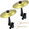 heavenlife 2 Pcs Piatto Batteria per Auto, 2 Teste Girevoli, 360° Regolabili, con 2 Mini Martelli, 14 cm Car Crash Cymbal, per Bocchette Di Ventilazione Auto, Strumenti Musicali Decorazioni