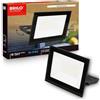 BRILONER - Faretto LED da esterno con luce bianco neutro, 30W 2700 lm, orientabile, IP65 resistente a polvere e getti d'acqua, faro per illuminazione giardino e garage, 14 x 17 x 3 cm, Nero
