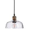 LUSSIOL, Lampadario CLEMENCE, vetro trasparente effetto pallina da golf, cucina (diam. 20 cm