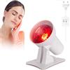 GOMETY Lampada a infrarossi a luce rossa 150 W, lampada di calore 150 Watt, luce infrarossa con timer e temperatura regolabile, per rilassare l'affaticamento muscolare uso domestico
