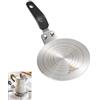 Gocoffun Piastra per diffusore di calore, 13 cm, in acciaio inox, per fornelli a gas, diffusori di calore, adattatore a induzione per moka, pentole da caffè (12,7 cm)