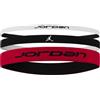 Nike Jordan Elastic Sport Mixed Width 3 PK Fascia per capelli da donna White/Gym Red/Black One Size