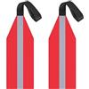 Frienda 2 Pieces Safety Travel Flag for Kayak Canoe Red Warning Flag with Webbing for Kayak SUP Towing Canoes Truck Safety Accessories Kit (Stripe Style)