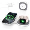 Bolvunes 2 in 1 Caricatore Wireless per MagSafe Stazione Ricarica Pieghevole per iPhone 17, Air, 16, 15, 14, 13, 12 Series, per Apple Watch 11 10 9 8 7 6 5 4 3 2 SE/Ultra, per AirPods Magnetico