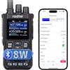 Radtel RT-900 Walkie Talkie Portatile Long Range 8W Multi-Banda, Radio Bi-direzionale VHF/UHF 256 Canali, Batteria 2200mAh, Correlazione di Frequenza, Banda Aeronautica (Programmazione Bluetooth).