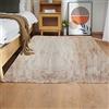 Ghouse Faux Tappetto di Pelle di Pecora Tappeto a Pelo Corto Lavabile Fluffy Uni Effetto Pelliccia Antiscivolo Facile da Pulire, Dimensione:120 x 180 cm, Colore: Beige