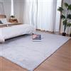 Ghouse Faux Tappetto di Pelle di Pecora Tappeto a Pelo Corto Lavabile Fluffy Uni Effetto Pelliccia Antiscivolo Facile da Pulire, Dimensione:180 x 270 cm, Colore: Grigio