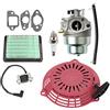 Hippotech Kit carburatore e filtro dell'aria con bobina di accensione di avviamento a strappo di ricambio per Honda GCV160 GCV160A tosaerba GCV160LA GCV160LE GCV160A0