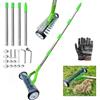 TUIBEIDAMAI Scarificatore manuale con ruote, scarificatore con manico, 165 cm, aeratore per prato con ruote, rastrello da taglio in metallo, rimovibile, regolabile, per giardino, cortile, prato