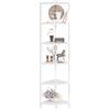 IRCPEN Scaffale Angolare a 6 Ripiani Mobile Angolare Alta Libreria Verticale in Legno 31x 31x 160 cm Per Soggiorno Camera da Letto Cucina Bianco CS-001W1
