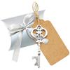 BITEYI Chiave Apribottiglie per Matrimonio,Bomboniere Skeleton Key Bottle Openers con Scatola di Caramelle e Tag Card,Decorazioni di Festa retrò,30 Pezzi (Argento 1)