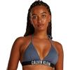 Calvin Klein Donna Top Bikini a Triangolo Allacciatura sul Collo, Blu (Grisaille), XL