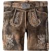 Stockerpoint Trachtenlederhose Lee Pantaloni in Pelle, Seppia Raw, 50 Uomo