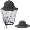 LY4U Cappello a Zanzariera, Cappello da Sole con Rete Nascosta, Protezione UV a Tesa Larga Unisex per Escursionismo All'aperto Pesca Campeggio Giardinaggio
