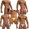 ZC8bdbd Biancheria intima da uomo Perizoma sexy maschile con cinturino trasparente in seta sottile effetto ghiaccio U convesso sport G-string boxer slip, 5 colori., Grande