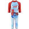 Marvel Spiderman Costume da Bagno per Ragazzi, Costume Intero con Protezione UV, Maglietta e Pantaloni da Bagno, Taglia 6 Anni, Rosso