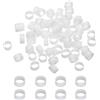 PATIKIL Fasce Elastiche in Silicone per Cavi 0,4, 80 pz Fascia Piatta per Cordoni, Ufficio, Casa, Bianche