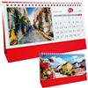 Leddy Living Calendario da Tavolo 2026 Leddy Living 24x14,5 cm Spiralato Tema Fiori e Case con Foto a Colori e Ampio Spazio Note Perfetto per Casa Ufficio e Scrivania