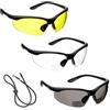 voltX 3 x CONSTRUCTOR' Occhiali di sicurezza, Certificati CE EN166f / Occhiali per ciclisti - Safety Reading Glasses (+1,00 diottria, trasparenti, gialle e fumè)