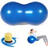 SURPZON Palla di arachidi per terapia dei bambini, 90 x 45 cm, palla anti-scoppio con pompa, qualità da palestra, fitness per gravidanza, nascita, fisioterapia, allenamento per bambini, donne e uomini