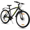 HH HILAND HILAND Mountain Bike 27,5", 18 Velocità, MTB per Uomo e Donna, Freni a Disco Doppi, Forcella Ammortizzata, Bicicletta da Montagna per Adulti, Giallo