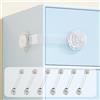 SAFELON 6 Pezzi Sicurezza Cassetti Bambini, Cinghie di Sicurezza per Armadietti, Blocchi di Sicurezza per Cassetti, Blocchi Antibambini per Armadi (Trasparente)