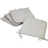 GEMITEX - Set 4 cuscini Panarea per sedia Tortora 39x39 cm