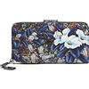 MoFut Portafoglio Donna Cerniera Piccolo Portamonete Con Motivi Floreali e Floreali In Stile Mandala ed Etnico, Portafogli Con Cerniera e Bottone Automatico e Numerosi Scomparti Borsellino
