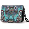 MoFut Portafoglio Donna Cerniera Piccolo Portamonete Con Motivi Floreali e Floreali In Stile Mandala ed Etnico, Portafogli Con Cerniera e Bottone Automatico e Numerosi Scomparti Borsellino
