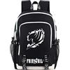 Roffatide Anime Borsa da scuola luminosa stampata Zaino per laptop Zaino con porta di ricarica USB e porta per cuffie