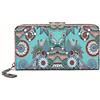 MoFut Portafoglio Donna Cerniera Lungo Portamonete Con Motivi Floreali e Floreali In Stile Mandala ed Etnico, Portafogli Con Cerniera e Bottone Automatico e Numerosi Scomparti