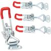 WUBAYI 4 chiavistelli per porte in acciaio inox, resistenti per una chiusura sicura, chiusure a leva durevoli per porte, casse, armadi e cassetti
