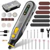 Enventor Mini Utensile Rotante Multifunzione a Batteria 4V, Mini Trapano Elettrico 104 Accessori, 5 Velocità Regolabili, 5000-25000RPM, Ricarica USB, per Incisione, Smerigliatura, Lucidatura