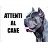 Lovelytiles CANE CORSO attenti al cane mod 1 TARGA cartello IN METALLO (20X30)