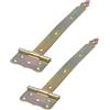 Aqbau Set di 2 ganci a croce, cerniera per porta esterna, cerniere per porta da giardino, porte in legno (oro zincato), 350 mm