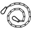 HJZHII Catena nera da 60 cm, in acciaio inox, catena nera in acciaio inox, catena a maglie in acciaio inox, con moschettone, catena a spirale per recinzioni esterne