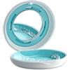 WithFlying Scatola per dentifrici, scatola dentata, scatola per dentieri, scatola per protesi con strato intermedio in silicone, scatola per denti finti, colore: bianco