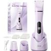Virelle Rasoio Elettrico Donna Parti Intima - Depilatore Corpo Donna Tutto-In-Un IPX7 Impermeabile, Trimmer Intima per Viso, Ascella e Braccia con 4 Peines, Schermo LED e Ricarica USB, Regalo di Anniversario