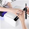JODSONE Lampada professionale per unghie con cuscino per le mani per saloni di bellezza, 4 timer, base rimovibile, touch screen intelligente, ampio spazio, lampada UV per smalto gel.