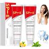 Ycaaeo 2 Pezzi SP-6 Dentifricio Sbiancante Probiotico, Dentifricio Probiotico SP-6 Toothpaste, Probiotic Brightening Toothpaste, Pulisce in Profondità, Rinfresca L'alito, Rimuove le Macchie dai Denti (2)