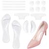 LuxStellar Set di solette antiscivolo per tacchi alti - Cuscinetti in gel per scarpe, comfort e stabilità per sandali e infradito, soluzione perfetta per scarpe antiscivolo, solette in silicone per donna