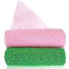 GEEHUA Confezione da 2 Spugne a Rete Africana, Spugna a Rete Esfoliante Africana, Rete per Lavaggio Spugna da Bagno, Panno Lungo in Nylon per la Schiena, Scrub Quotidiano per la Schiena (Rosa, Verde)